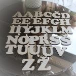 Medinių raidžių rinkinys 7 cm