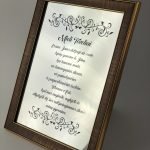 Graviruota padėka veidrodyje