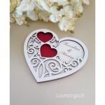 Personalizuota žiedų dėžutė-padėkliukas