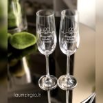 Graviruotos šampano taurės liudininkams