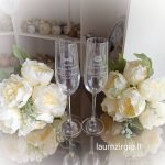 Graviruotos šampano taurės Liudininkams