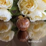 Graviruotas onikso obuolys "Ačiū" 6 cm