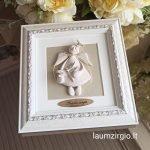 Keraminis angelas rėmelyje "Angelas sargas"