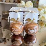 Graviruotas onikso obuoliukas Tėveliams 11 cm