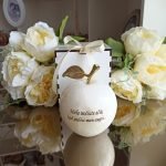 Graviruotas onikso obuoliukas Močiutei 11 cm