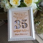 Rėmelis pinigams "35-ojo jubiliejaus proga"