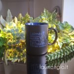 Graviruotas puodelis su palinkėjimais