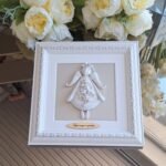 Keraminis angelas rėmelyje "Angelas - saugotojas"