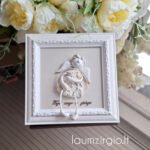 Keraminis angelas rėmelyje „Angelas sargas”