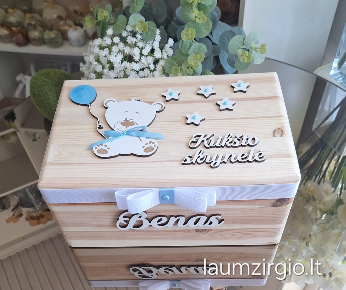 Krikštadėžė su meškiuku - Image 1