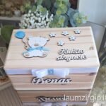 Krikštadėžė su meškiuku