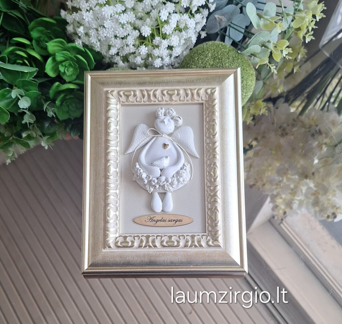Keraminis angelas rėmelyje "Angelas saugotojas" - Image 1