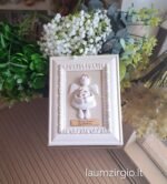 Keraminis angelas rėmelyje „Angelas sargas”