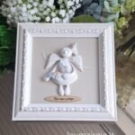 Keraminis angelas rėmelyje "Angelas sargas"