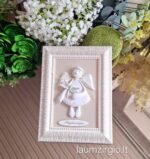 Keraminis angelas rėmelyje "Angelas sargas"