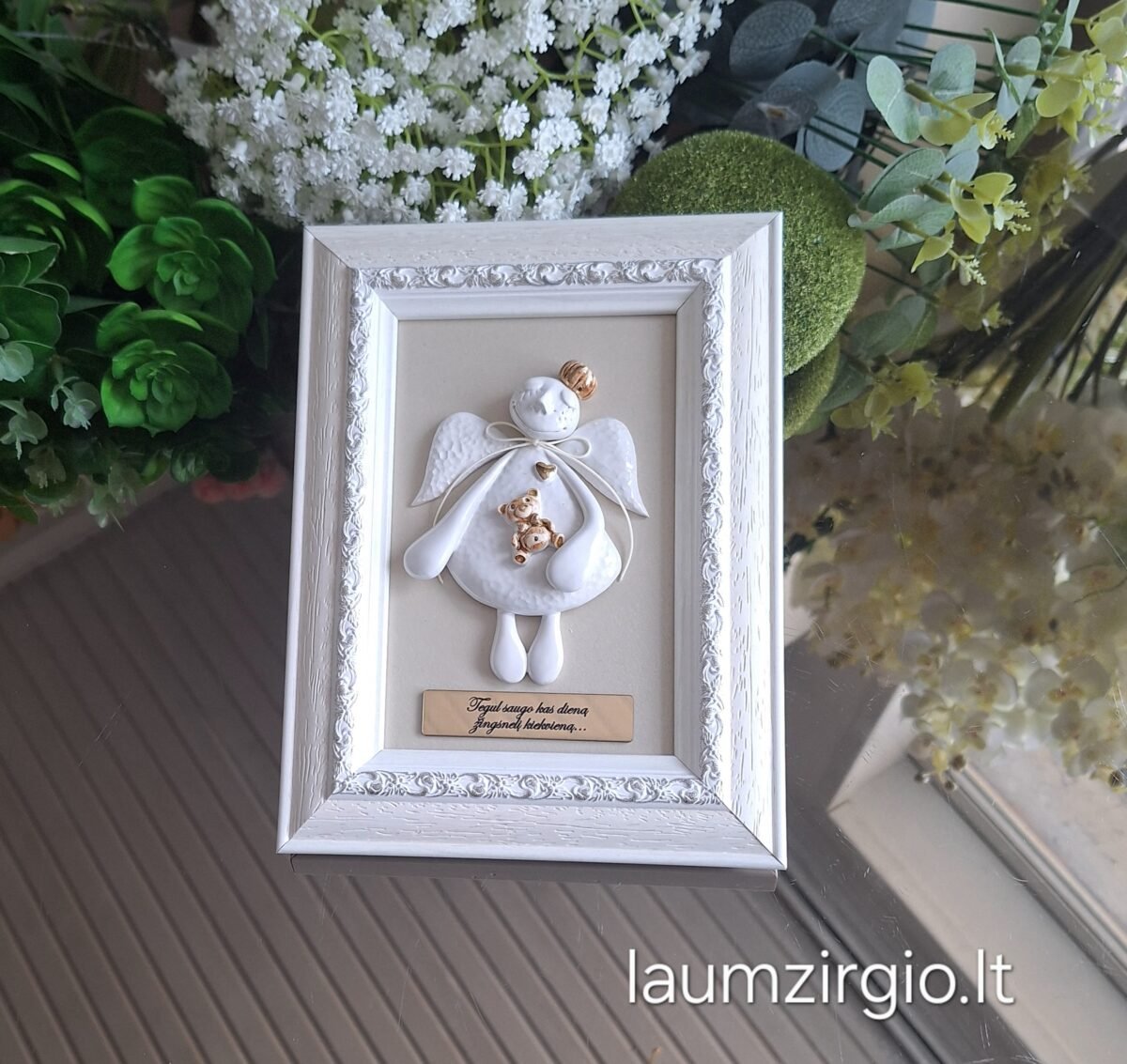 Keraminis angelas rėmelyje „Angelas sargas” - Image 1