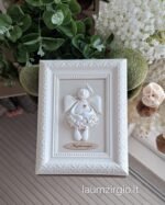 Keraminis angelas rėmelyje „Angelas sargas”