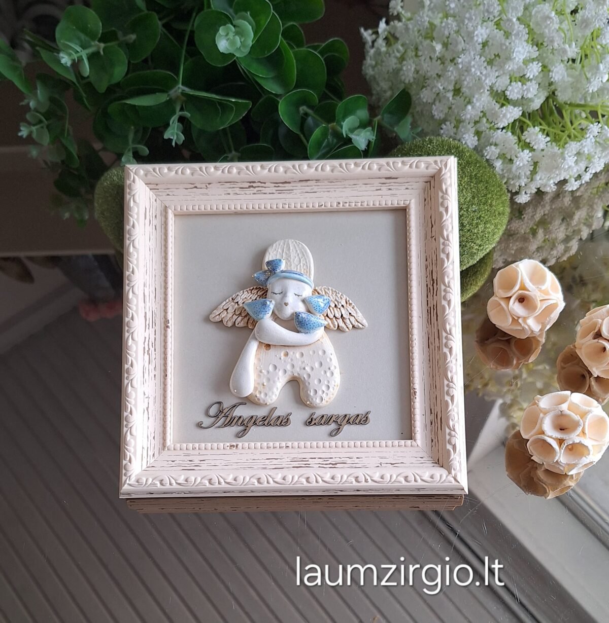 Keraminis angelas rėmelyje „Angelas sargas” - Image 1