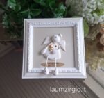 Keraminis angelas rėmelyje „Angelas sargas”