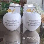 Graviruotas onikso obuoliukas tėveliams 12cm