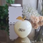 Graviruotas onikso obuolys "Ačiū"7cm