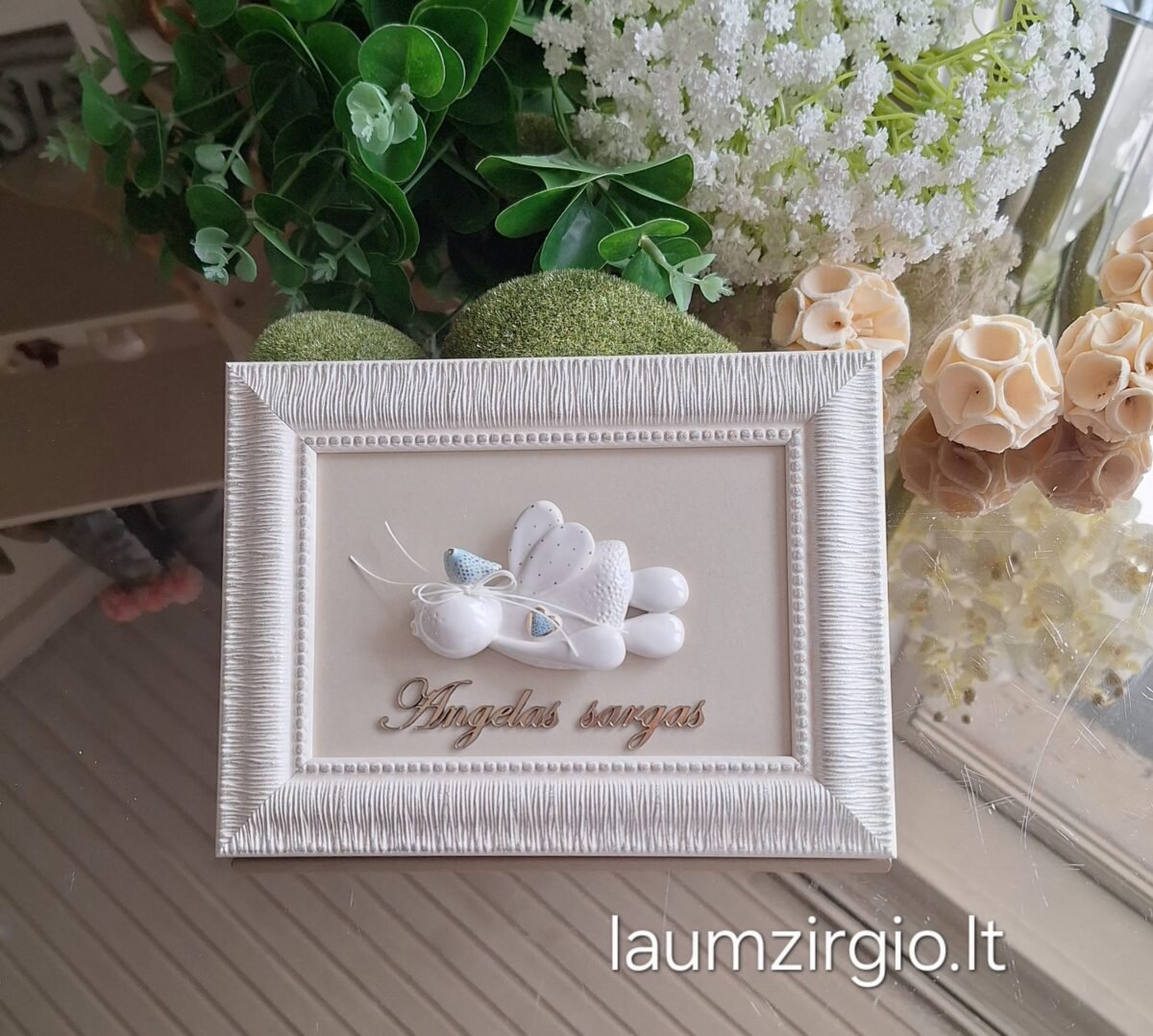 Keraminis angelas rėmelyje "Krikšto angelas" - Image 1