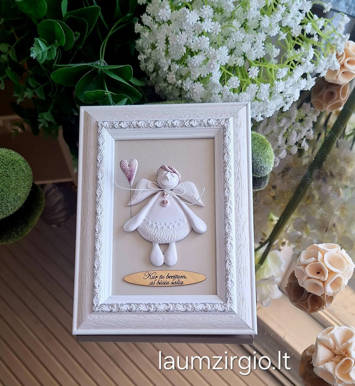 Keraminis angelas rėmelyje „Angelas sargas” - Image 1