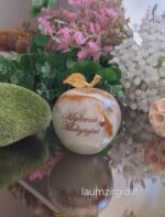 Graviruotas onikso obuolys 7 cm Mylimai mokytojai