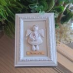 Keraminis angelas rėmelyje "Angelas sargas"