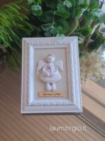 Keraminis angelas rėmelyje "Angelas sargas"