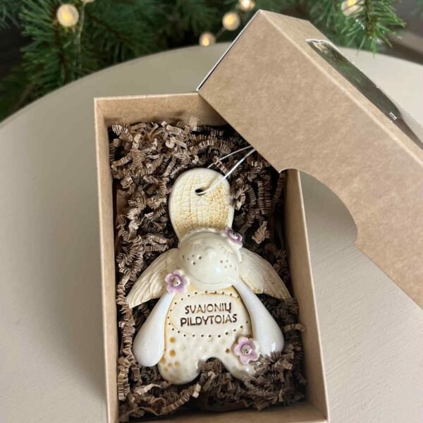 Keraminis angelas dėžutėje "Svajonių pildytojas"