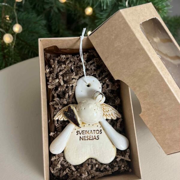 Keraminis angelas dėžutėje "Sveikatos nešėjas"