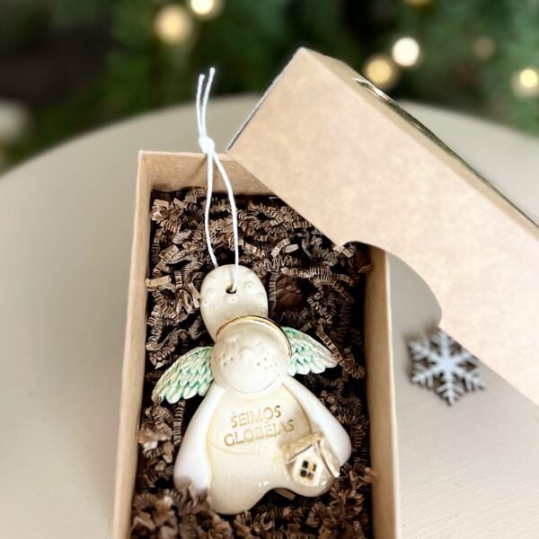 Keraminis angelas dėžutėje "Šeimos globėjas"