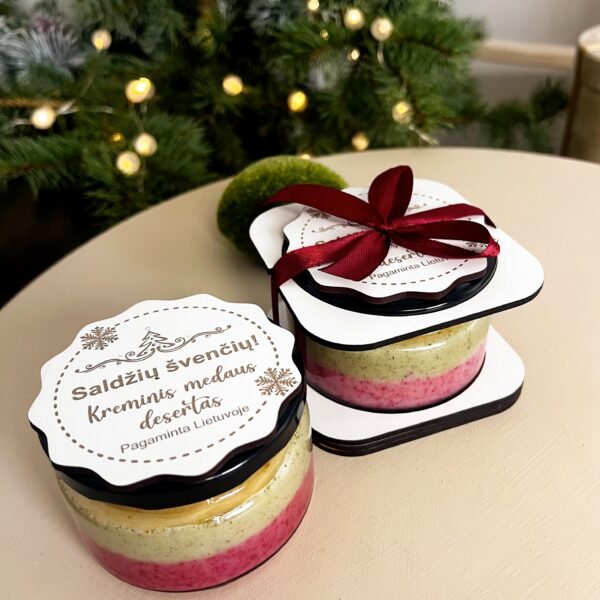 Kreminio medaus desertas dovanėlė „LIETUVA"
