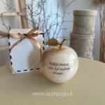 Graviruotas onikso obuolys Krikšto tėvams... 12cm