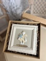 Keraminis angelas rėmelyje „Angelas sargas”