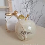 Graviruotas onikso obuolys SĖKMĖS 12cm