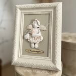 Keraminis angelas rėmelyje "Angelas saugotojas"