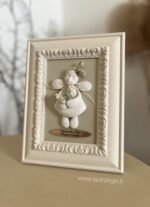 Keraminis angelas rėmelyje „Angelas sargas"