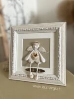Keraminis angelas rėmelyje „Angelas sargas”
