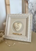 Keraminis paveikslas "Širdis su angeliuku"