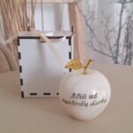 Graviruotas onikso obuolys “Ačiū už nuoširdų darbą”7 cm