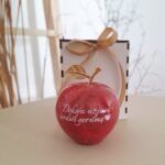 Graviruotas onikso obuolys 9cm “Dėkoju...”