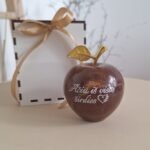 Graviruotas onikso obuolys 9cm “Ačiū...”