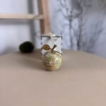 Graviruotas onikso obuolys 7 cm Sėkmė