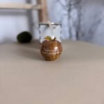 Graviruotas onikso obuolys 7 cm Dėkoju