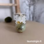 Graviruotas onikso obuolys 7 cm Ačiū