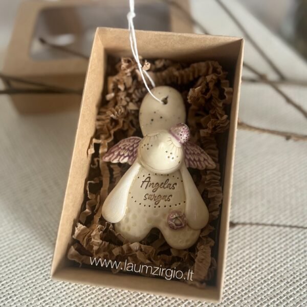 Keraminis angelas dėžutėje "Angelas sargas"