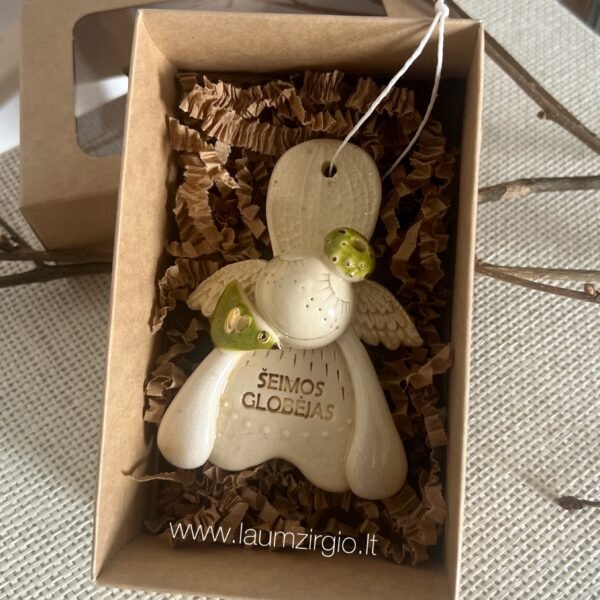 Keraminis angelas dėžutėje "Šeimos globėjas"