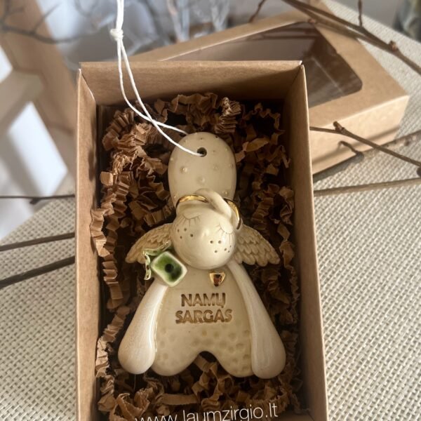 Keraminis angelas dėžutėje "Namų sargas"